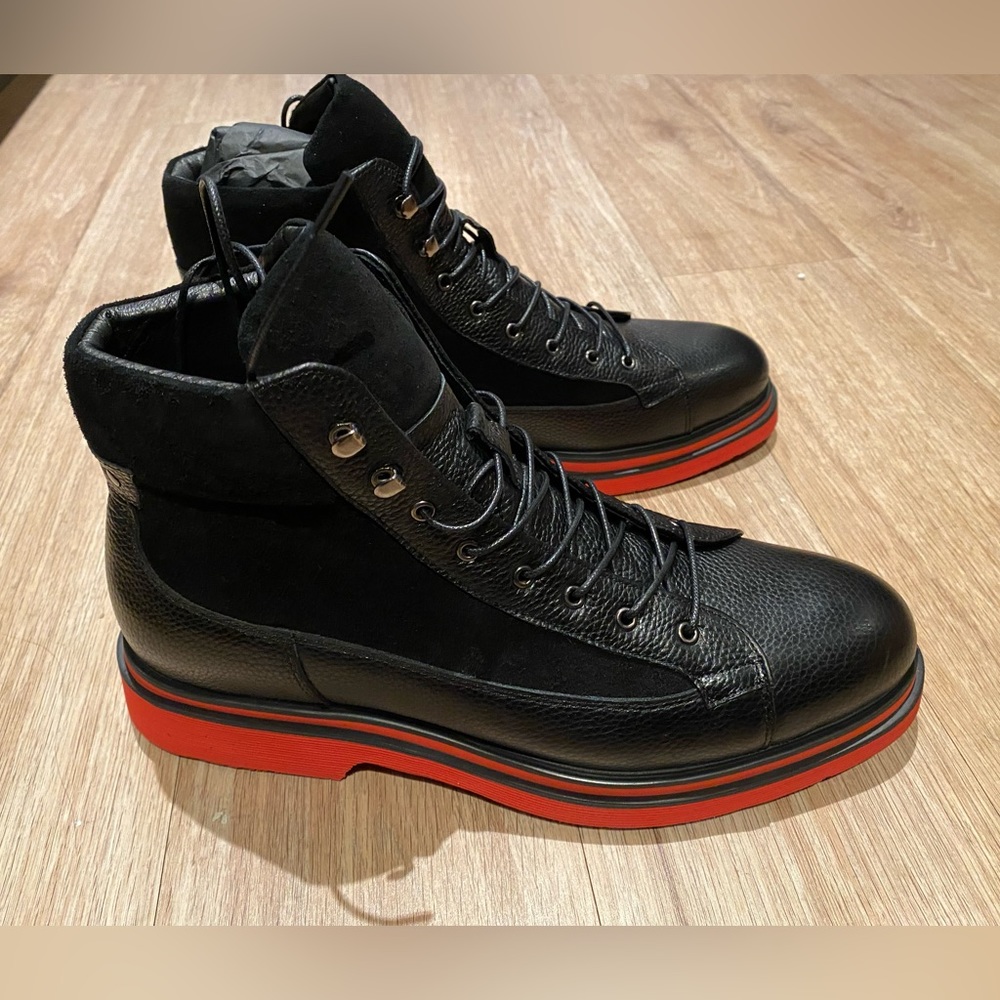 Marc Nolan, Men’s Arden black combat boots, size 9